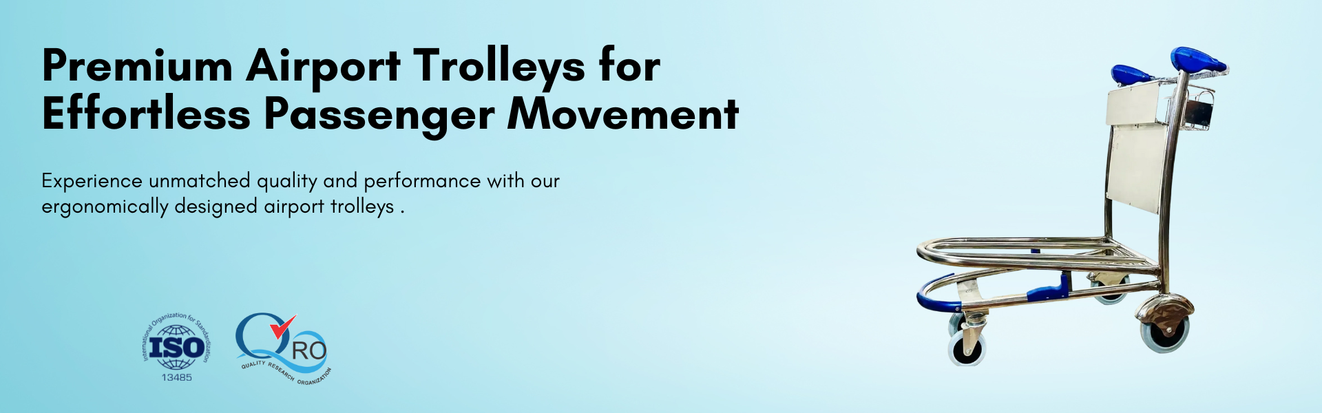 Airport Luggage Trolley Manufacturer – Perfecctio Enterprises Airport luggage trolley for smooth passenger movement and handling