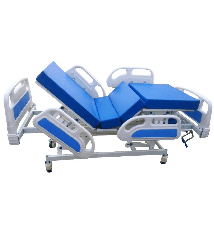 Five function motorized hospital bed for clinical and patient care
