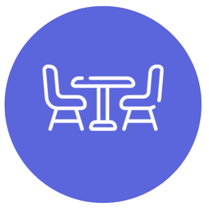 Hospital food tables for patient meals and care