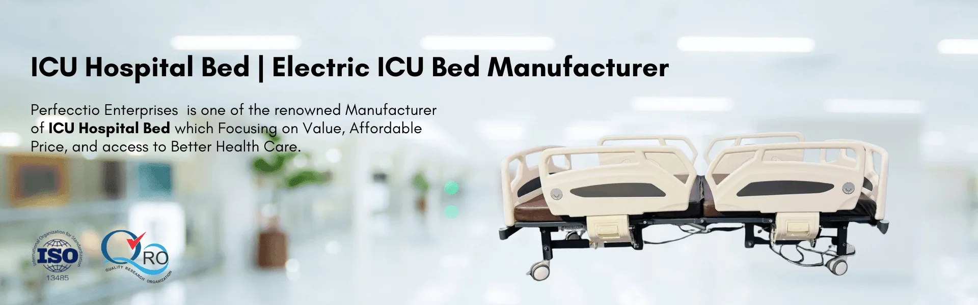 ICU hospital bed with electric adjustment – Perfecctio Enterprises