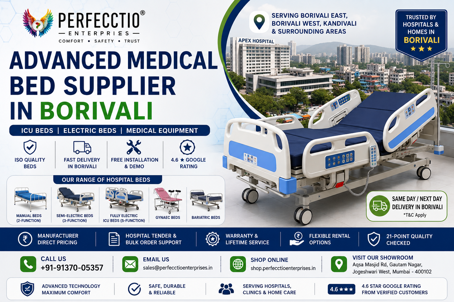 Advanced Medical Bed Supplier in Borivali - ICU Electric Hospital Bed