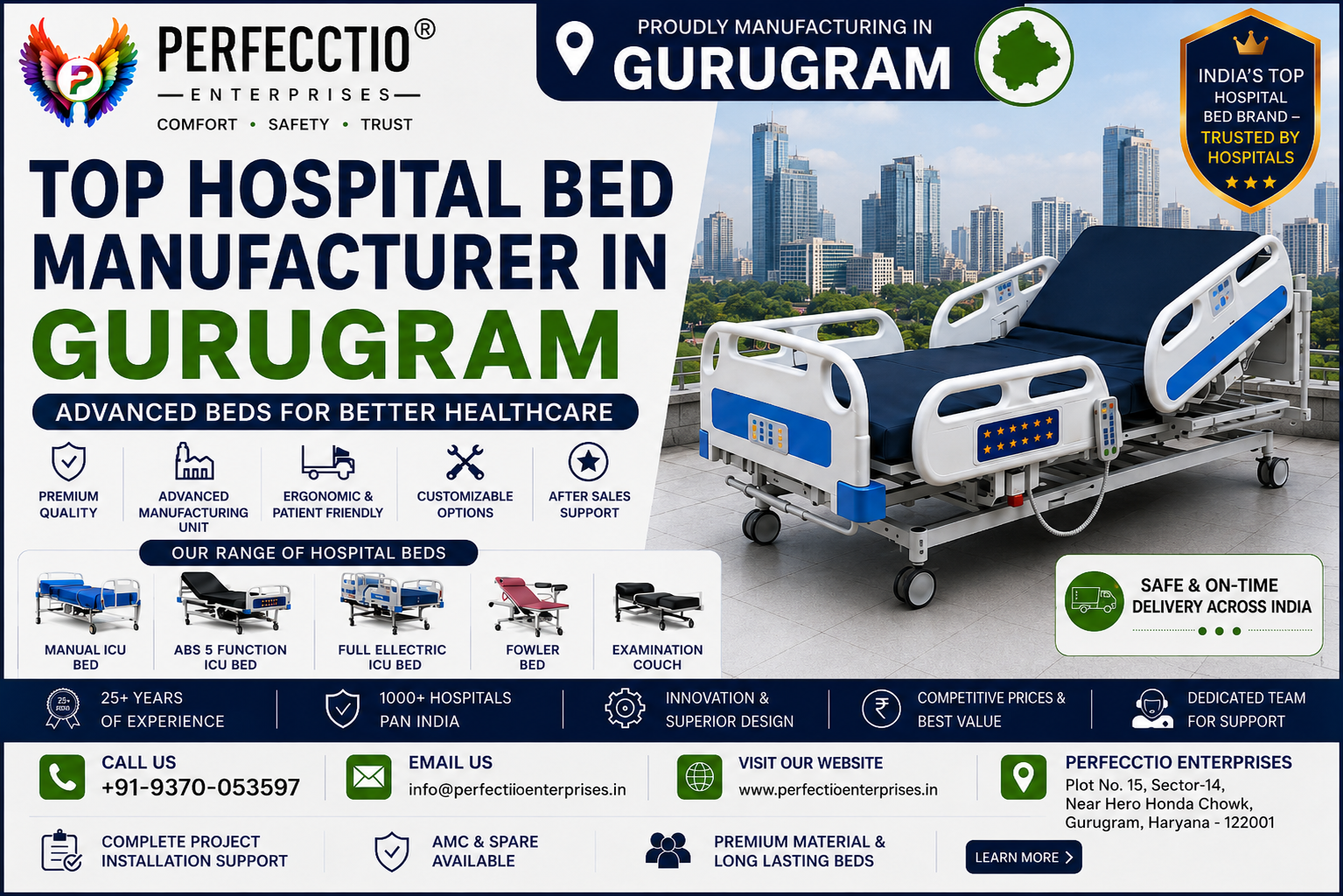 Hospital Bed Manufacturer in Gurugram
