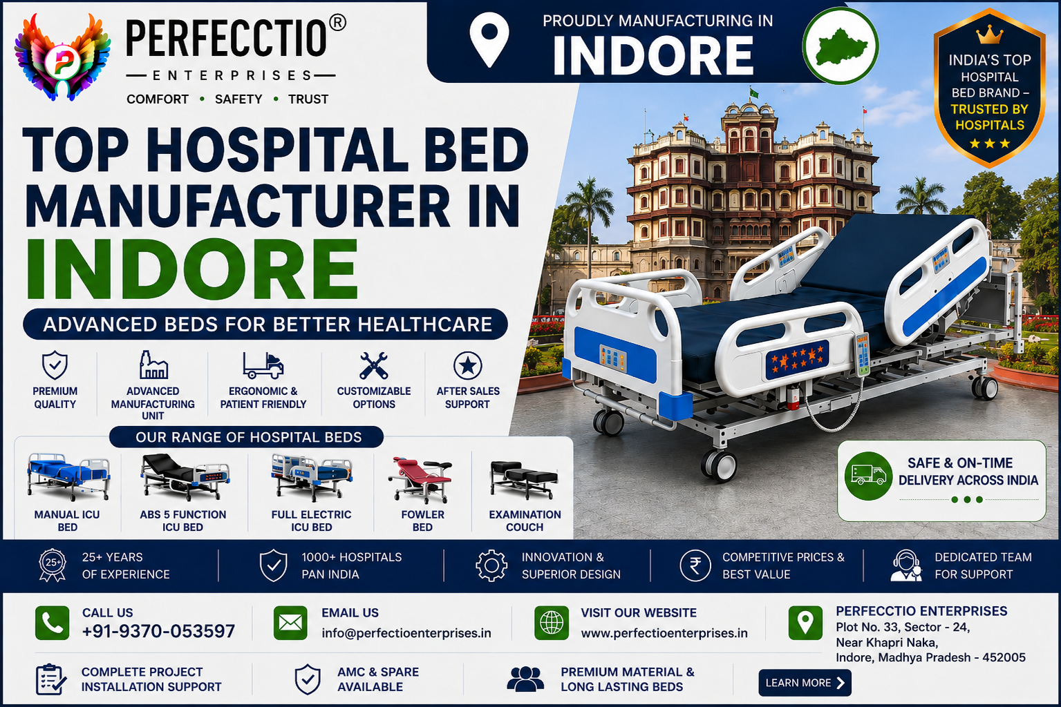 Hospital Bed Manufacturer in Indore