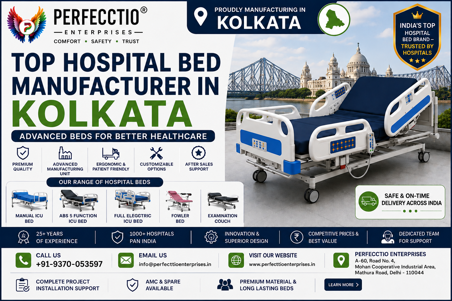Hospital Bed Manufacturer in Kolkata