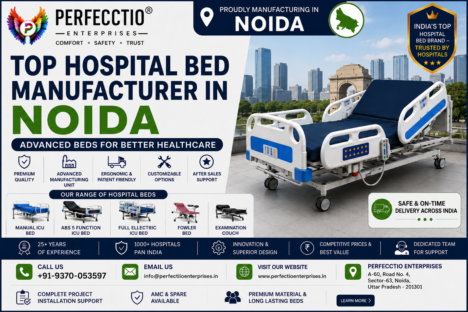 Hospital Bed Manufacturer in Noida