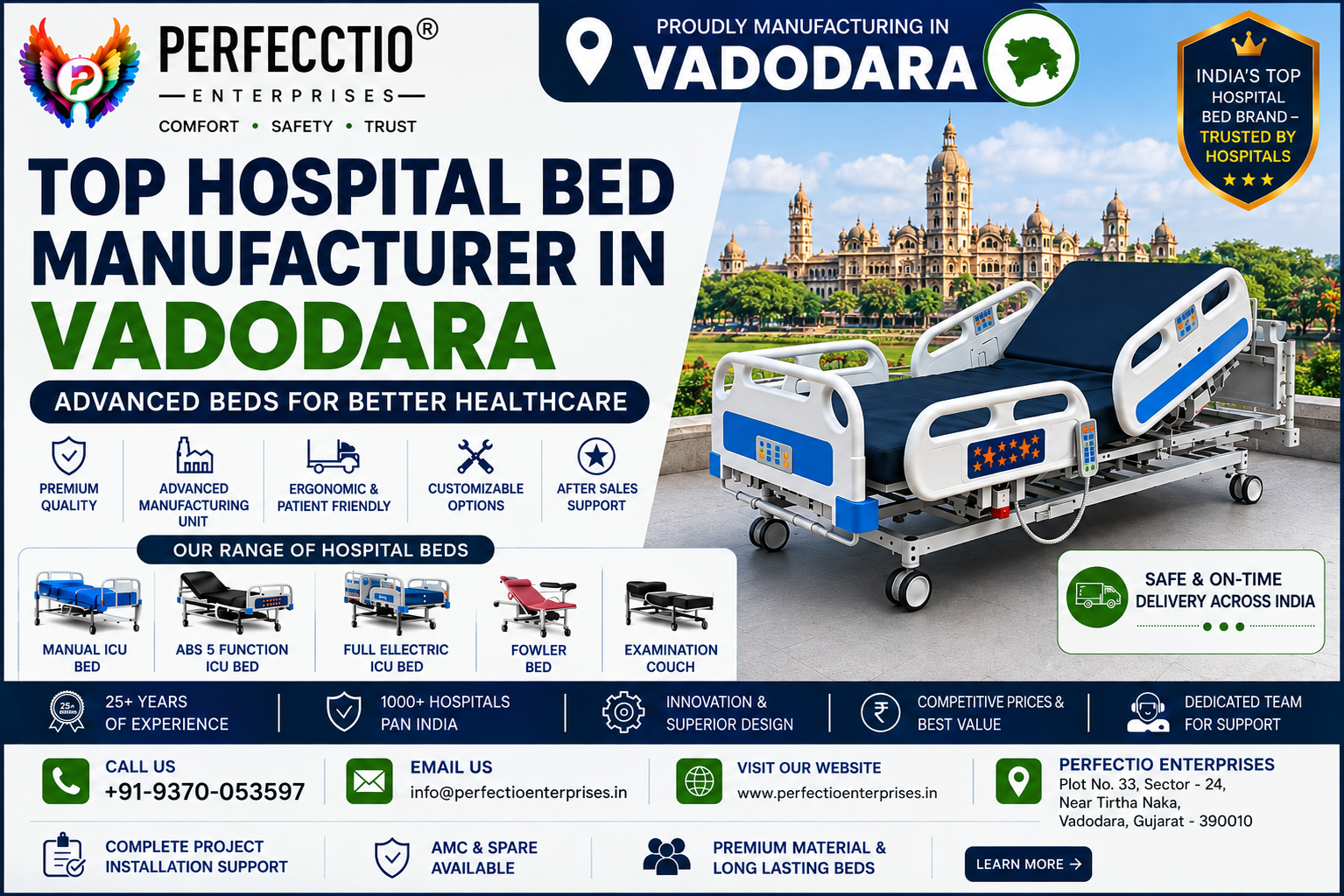Hospital Bed Manufacturer in Vadodara