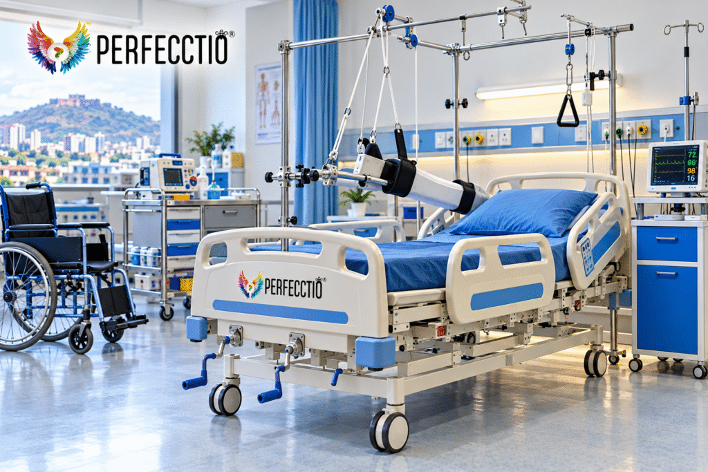 Hospital Bed Manufacturer in Kolhapur – orthopedic hospital bed by Perfecctio Enterprises
