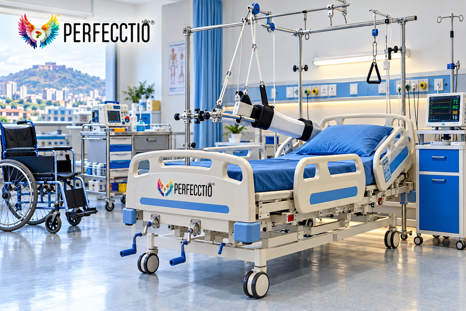 Hospital Bed Manufacturer in Kolhapur – orthopedic hospital bed by Perfecctio Enterprises